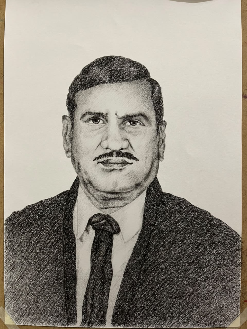 Realistic Charcoal Pencil Portrait — original charcoal & graphite on fine art paper by artist Vedangi Trivedi on Vedart