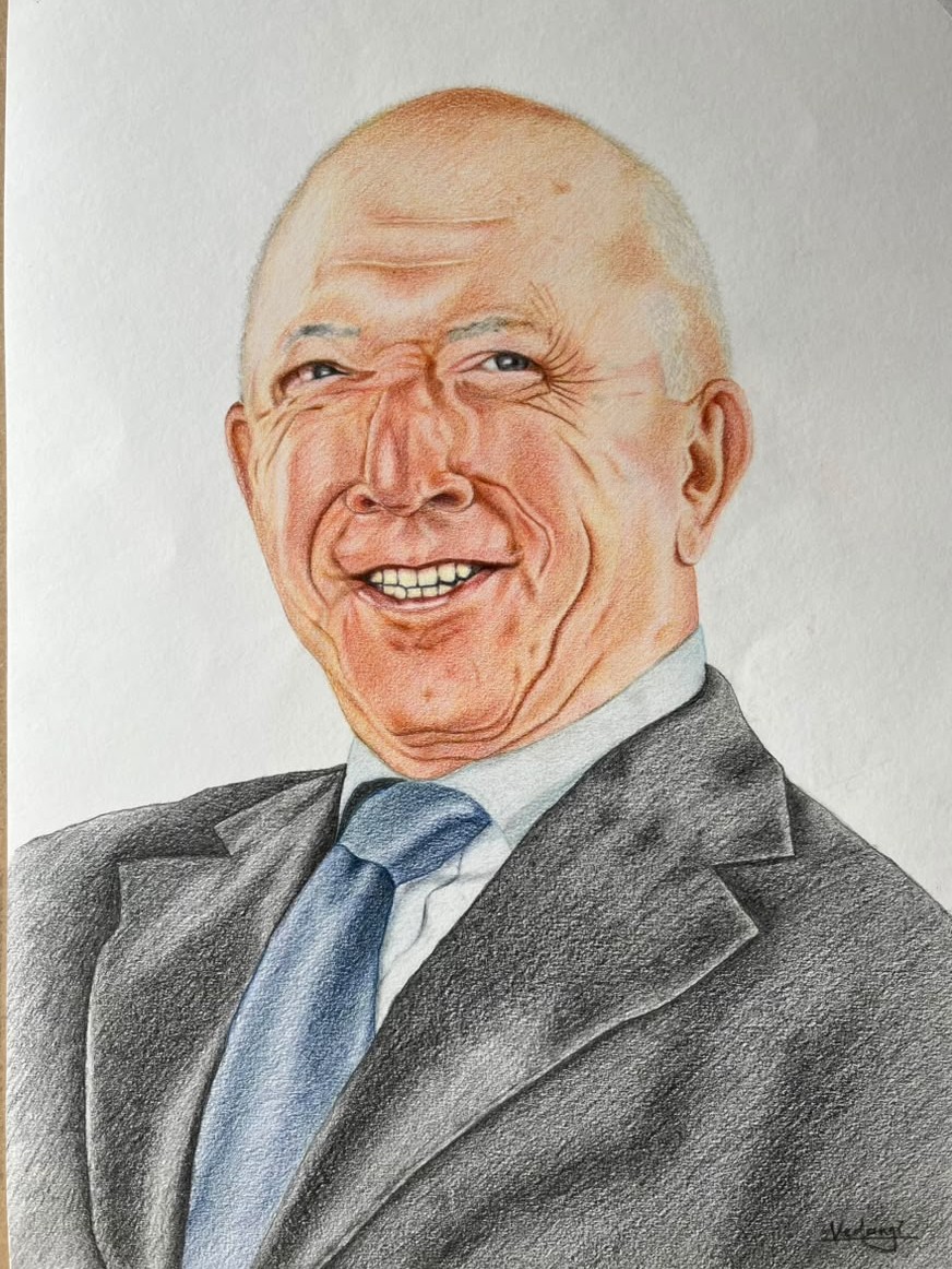 Step-by-Step Coloured-Pencil Portrait Study — original coloured pencil & layered shading by artist Vedangi Trivedi on Vedart (View angle 1)